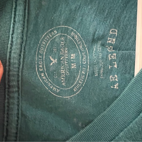 Teal American Eagle V-Neck - Picture 2 of 2